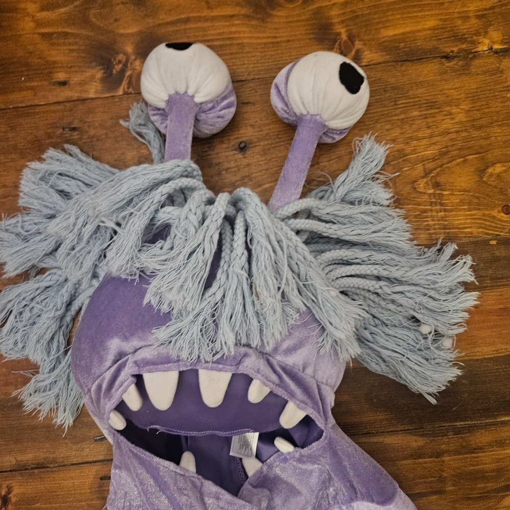 Disney Store Monsters Inc Boo Monster Costume XXS Purple Plush Pixar - Picture 2 of 16
